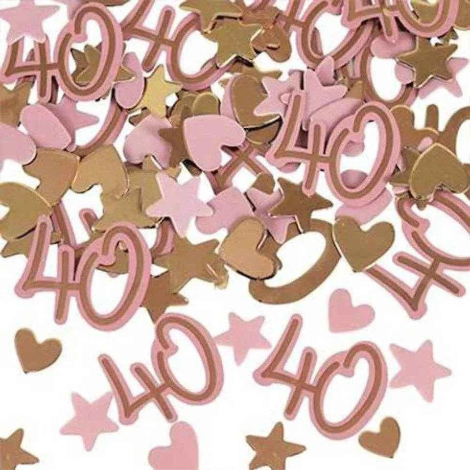 Rose Gold Pink 40th Birthday
