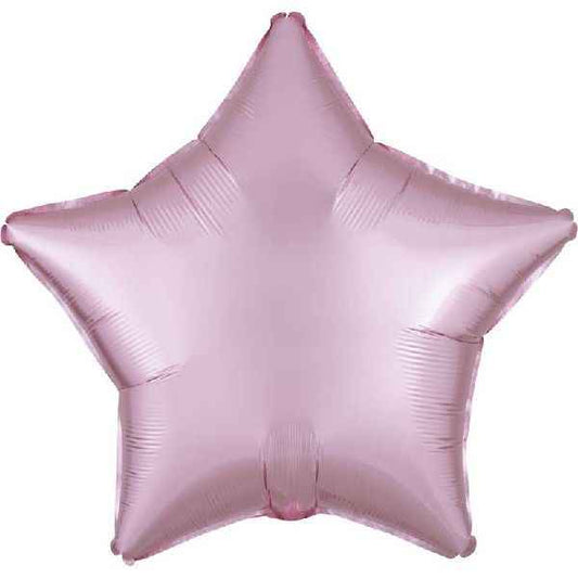 Satin Luxe Pastel Pink Star Foil Balloon - Celebrate in Style