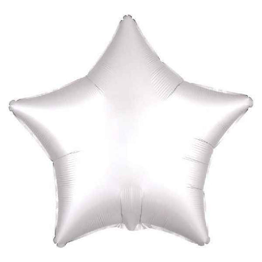 Satin Luxe White Satin Star Foil Balloon - Elevate Your Celebrations
