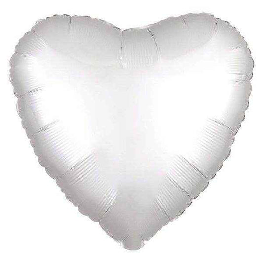 Satin White Heart