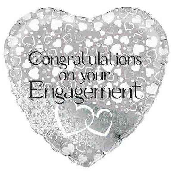 Silver Congratulations on Your Engagement Balloon