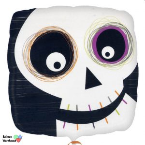 Square Skull Head Foil Balloon