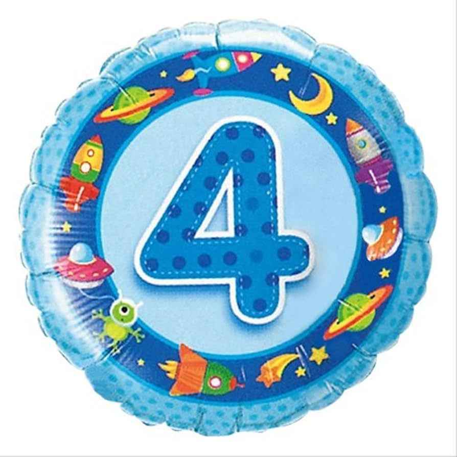 Spaceships & Aliens 4th Foil Balloon