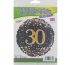 Sparkling Fizz 30th Birthday Black & Gold Holographic Foil Balloon