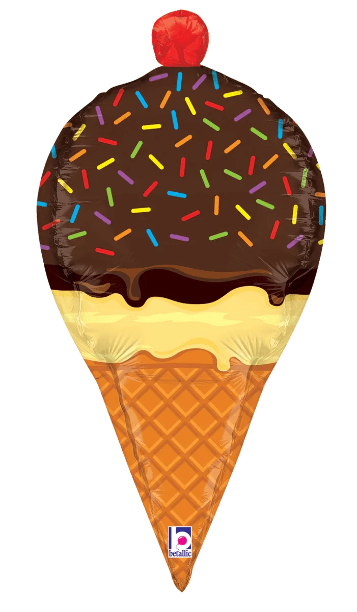 Sprinkles Ice Cream Cone Shape Foil Balloon