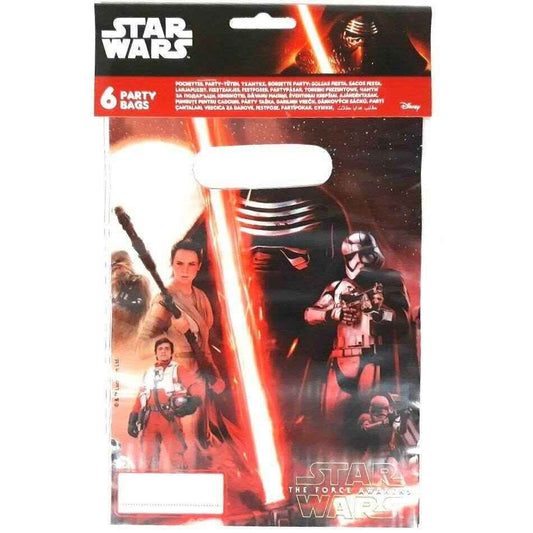 Star Wars Plastic Party Bags (Pack Of 6)