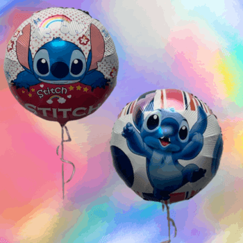 Stitch Pink Round Foil Balloon
