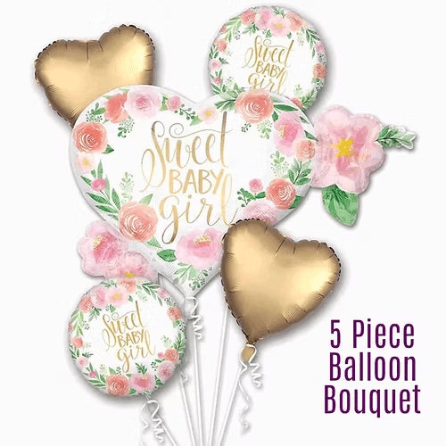 Sweet Baby Girl Balloon Bouquet