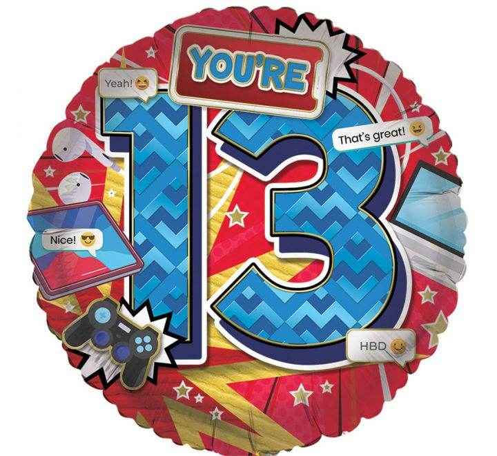 Vibrant 13th Birthday Foil Balloon – Elevate Your Celebrations with Style
