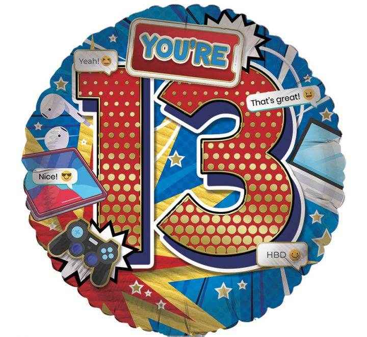 Vibrant 13th Birthday Foil Balloon – Elevate Your Celebrations with Style