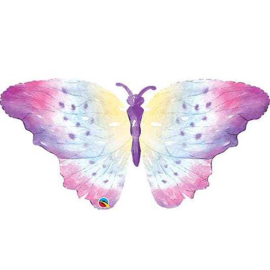 Watercolour Butterfly Shape Foil Balloon - 44" Festive Decor