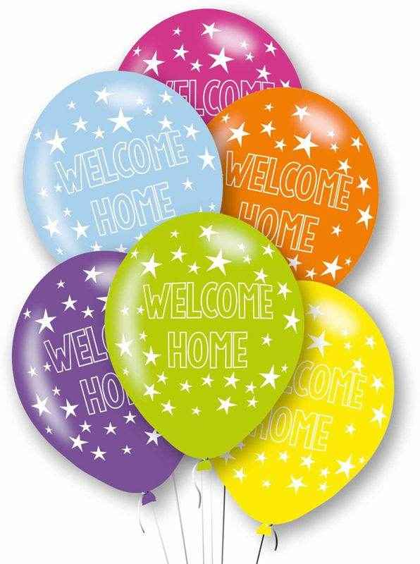 Welcome Home Colourful Mix Latex Balloon