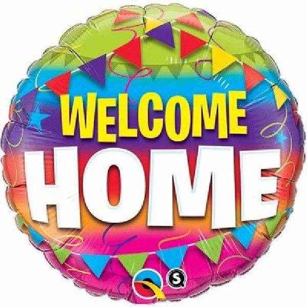 Welcome Home Pennants 18 Inch Foil Balloon