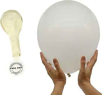 White LED Light Up Latex Balloons