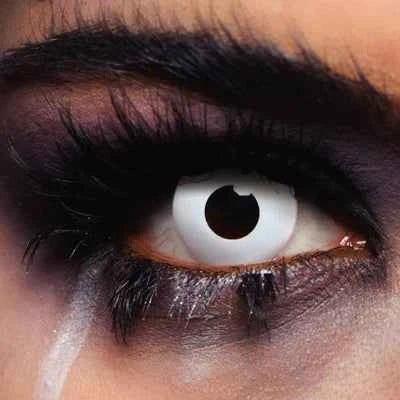 White Out Contact Lenses for Eerie Transformations