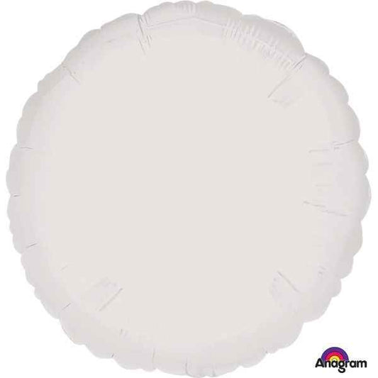 White Round Foil Balloon - Perfect for Celebrations