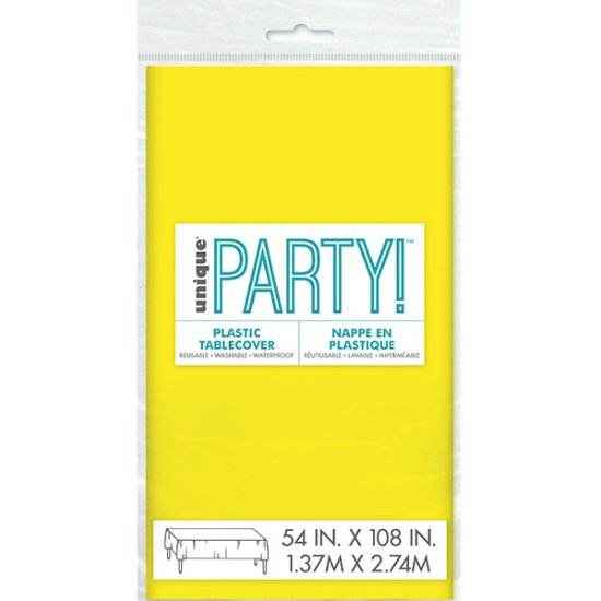 Yellow Plastic Tablecover