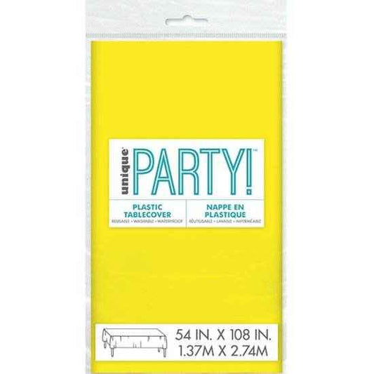 Yellow Plastic Tablecover