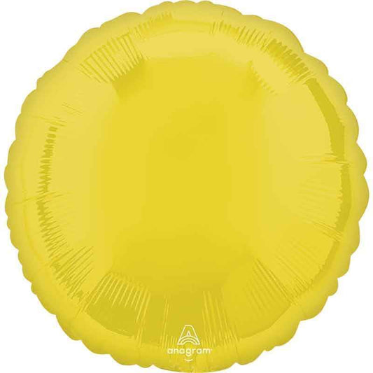 Yellow Round Foil Balloon